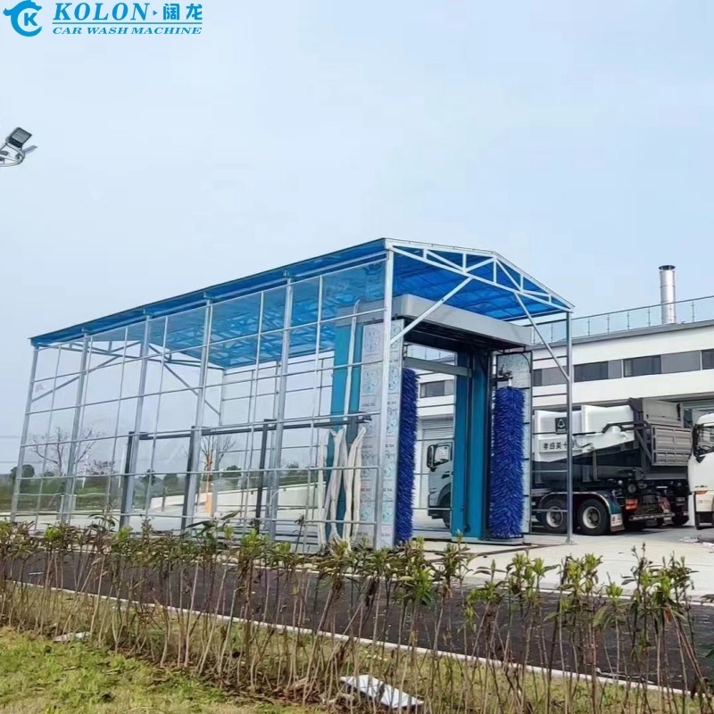 Wasser sparsame elektrische Buswaschanlage mit 80 L/Auto Wasserverbrauch durch PLC-Steuerung